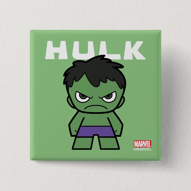 Cute Mini Hulk Button (Front)