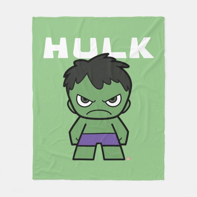 Cute Mini Hulk Fleece Blanket (Front)