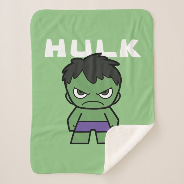 Cute Mini Hulk Sherpa Blanket (Front)