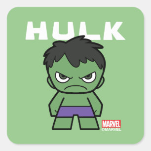 Cute Mini Hulk Square Sticker