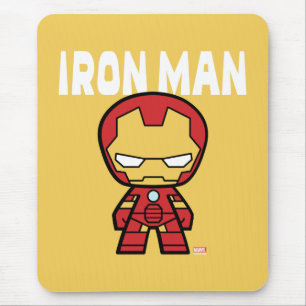 Cute Mini Iron Man Mouse Pad