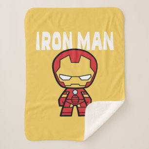 Cute Mini Iron Man Sherpa Blanket