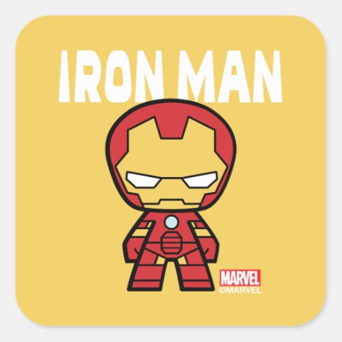 Cute Mini Iron Man Square Sticker