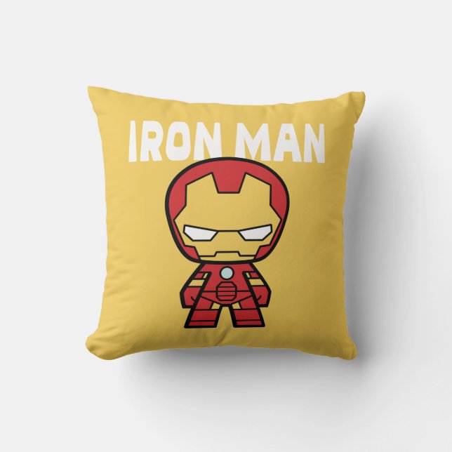 Cute Mini Iron Man Throw Pillow (Front)