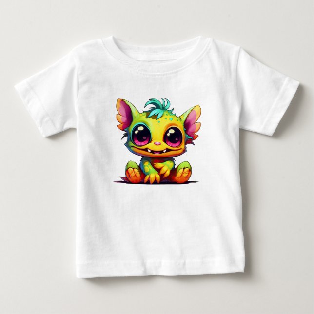 Cute Mini Monster Animo Amely Baby T-Shirt (Front)