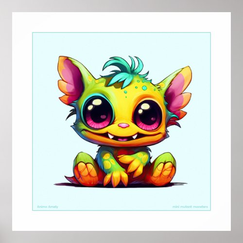 Cute Mini Monster Animo Amely Poster