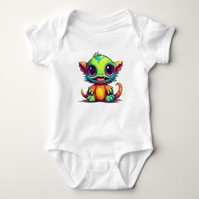 Cute Mini Monster Animo Gaga Baby Bodysuit (Front)