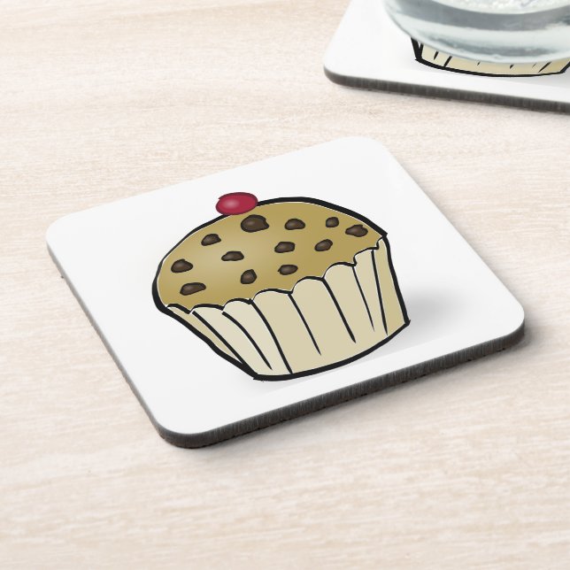 Cute Mini Muffin Beverage Coaster (Left Side)