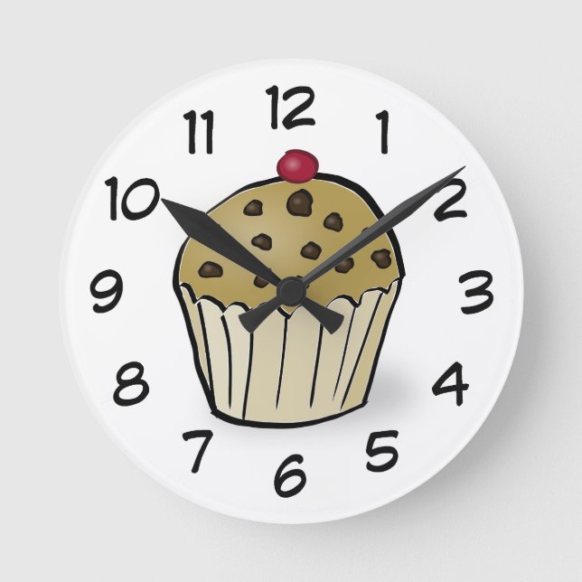 Cute Mini Muffin Round Clock (Front)