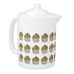 Cute Mini Muffins Pattern Teapot