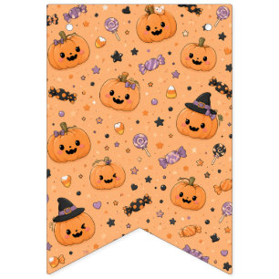 Cute Mini Pumpkin Halloween Bunting Banner