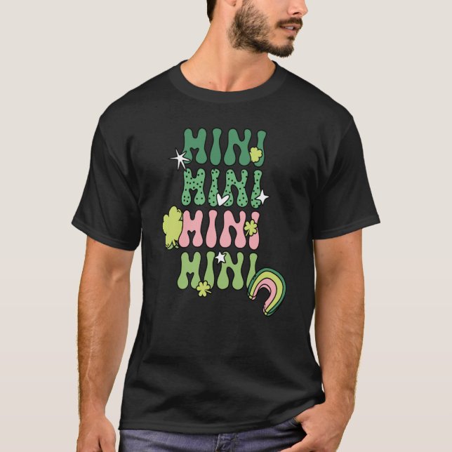 Cute Mini Retro Groovy St Patrick's Day Kid Girls  T-Shirt (Front)