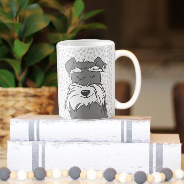 Cute Mini Schnauzer Coffee Mug (Schnauzer Coffee Mug)