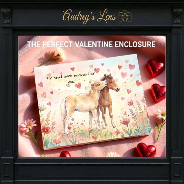 Cute Miniature Horse Storybook Valentine Flat Note (Creator Uploaded)