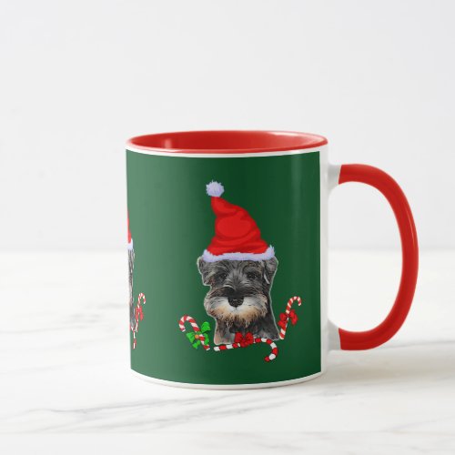 Cute Miniature Schnauzer Christmas Gifts Mug