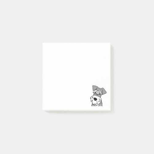 Cute Miniature Schnauzer Dog Cartoon Post_it Notes