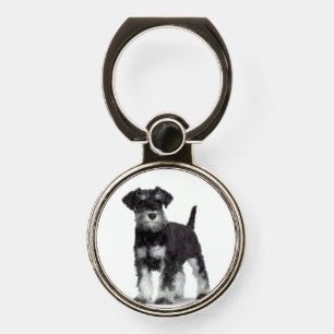 Cute Miniature Schnauzer Dog Pet Animal Phone Ring Stand
