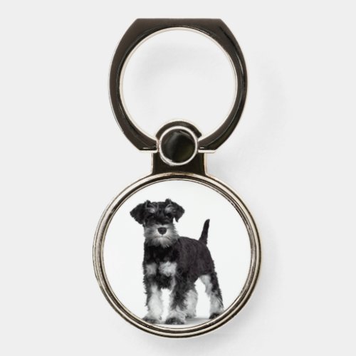 Cute Miniature Schnauzer Dog Pet Animal  Phone Ring Stand