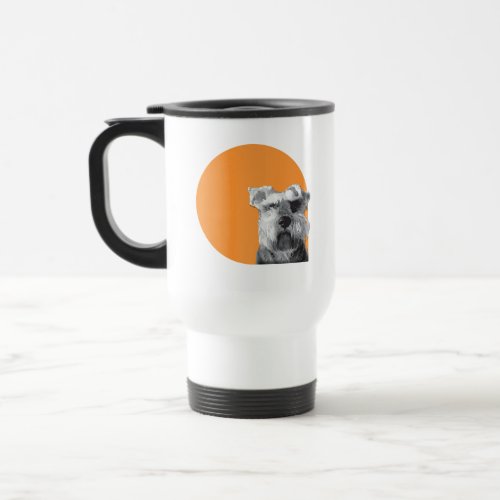 Cute Miniature Schnauzer Lover Pop Art Dog Gift Pr Travel Mug