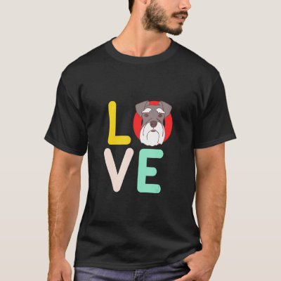 Cute Miniature Schnauzer Retro Dog Lover T-Shirt
