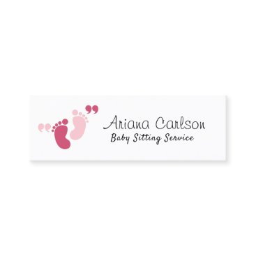 Cute Minimal Babysitting service Daycare Mini Business Card Cute Minimal Babysitting service Daycare Mini Business Card