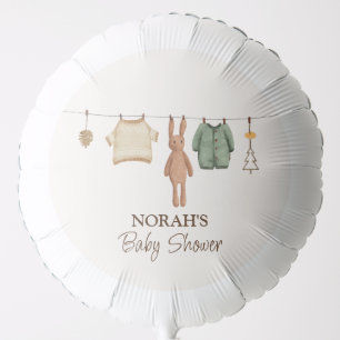 Cute Minimal Boho Winter Boy Clothes Baby Shower Balloon