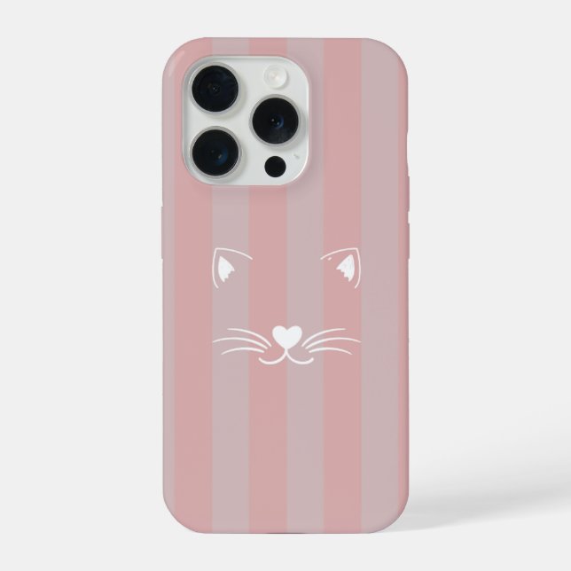 Cute Minimal Kitty Illustration Phone Case (Back)