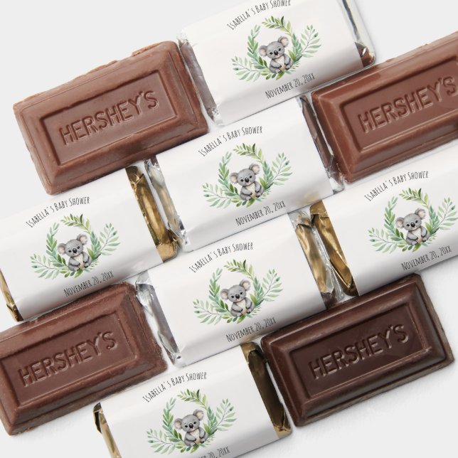 Cute Minimal Koala Bear Baby Shower Hershey's Miniatures (Assorted)