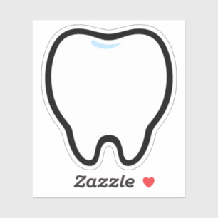 Cute Minimal Tooth Illustration Sticker