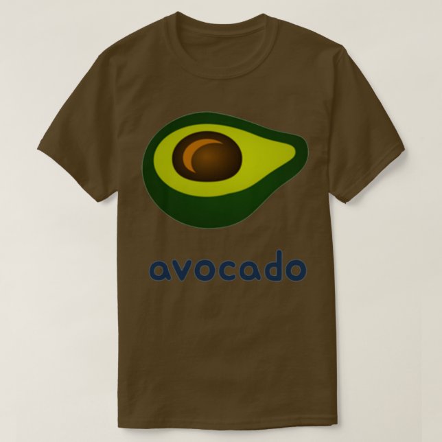 Cute Minimalist Avocado T-Shirt (Design Front)