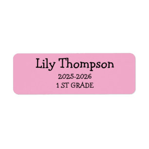 Cute Minimalist Back to School Label