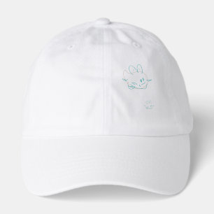 Cute Minimalist Butterfly Fish Doodle Hat
