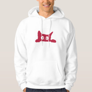 Cute Minimalist Cat Face Hoodie