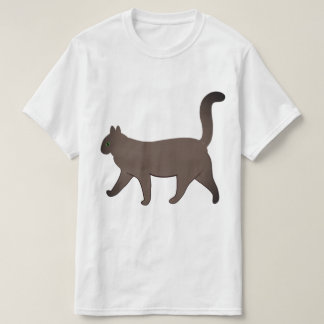 Cute Minimalist Cat Graphic | Simple Walking Cat  T-Shirt