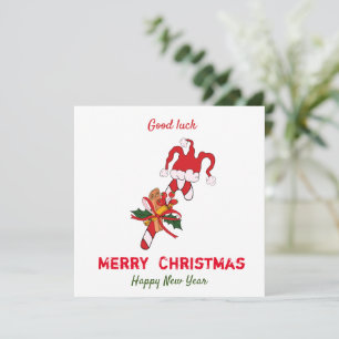 Cute Minimalist Christmas and New Year Happy    