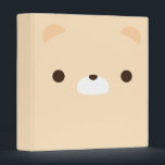 Cute Minimalist Cream Teddy Bear Face Binder<br><div class="desc">Simple and minimalist modern vector illustration design of cute vanilla cream teddy bear face.

Perfect gift for every occasion.

Click on the customize it button to personalize the design by choosing the background color you like and even add your own text. 

Matching items are also available in store.</div>