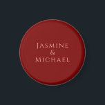 Cute Minimalist Deep Red & Peach Own Name Magnet<br><div class="desc">You Can Easily Change the Fonts,  Background Image and Color,  Letter Characters.</div>
