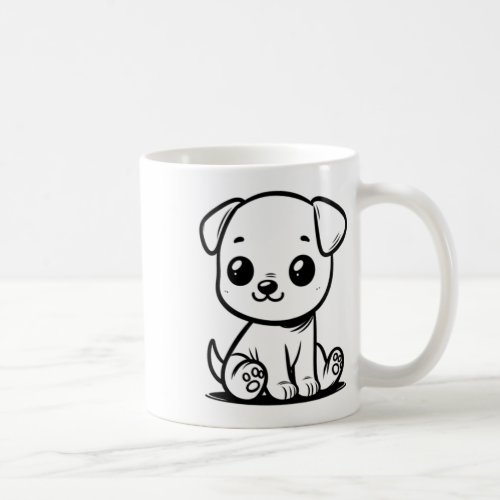 Cute Minimalist Dog With Tender Look 1  Coffee Mug