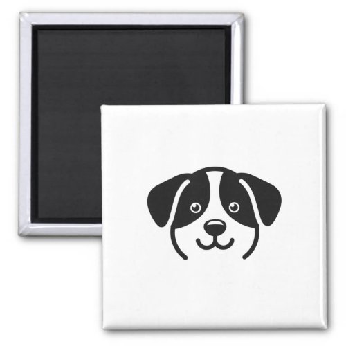 Cute Minimalist Dog With Tender Look Long  Magnet