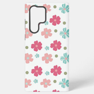 Cute Minimalist Flower Print Samsung Galaxy S22 Ultra Case