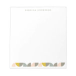 Cute Minimalist Geometric Pastel Personalized Notepad at Zazzle