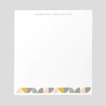 Cute Minimalist Geometric Pastel Personalized Notepad
