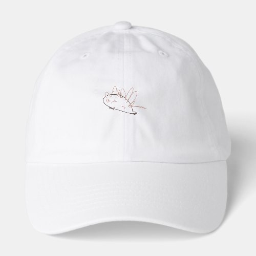 Cute Minimalist Hedgehog Scribble Doodle for Kids Hat