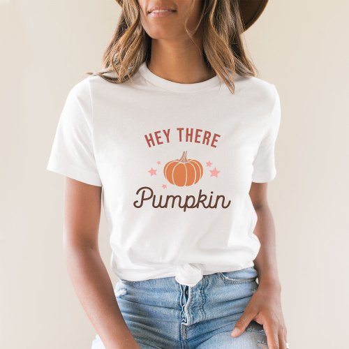 Cute Minimalist Hey There Pumpkin T_Shirt