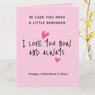 Cute Minimalist Modern Script Valentines Day Card 