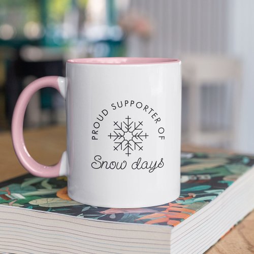 Cute Minimalist Modern Snow Days Mug