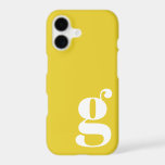 Cute Minimalist Monogram Letter in Yellow iPhone 17 Case<br><div class="desc">Cute Minimalist Monogram Letter in Yellow iPhone 13 Case</div>