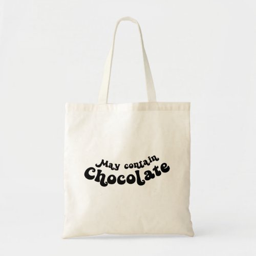 Cute Minimalist Nothing But Chocolate Lover Gift Tote Bag