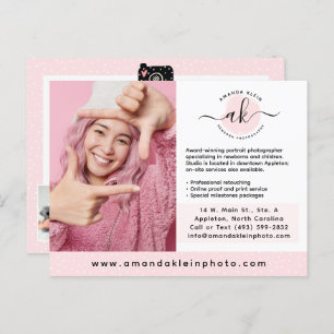 Cute Minimalist Photographer Camera Logo Marketing Postcard