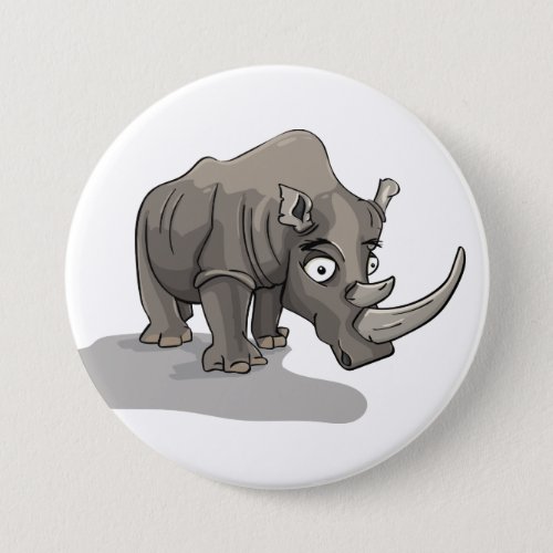 Cute  Minimalist rhino  Drawing Button